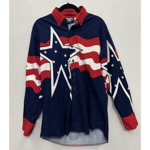 Vintage Brooks & Dunn Panhandle Slim Western Shirt Mens Large 16 1/2 - 35 Stars